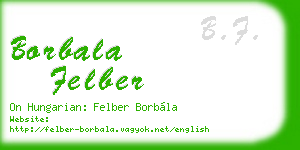 borbala felber business card