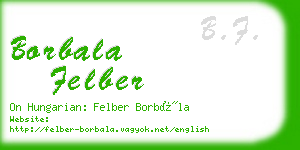 borbala felber business card